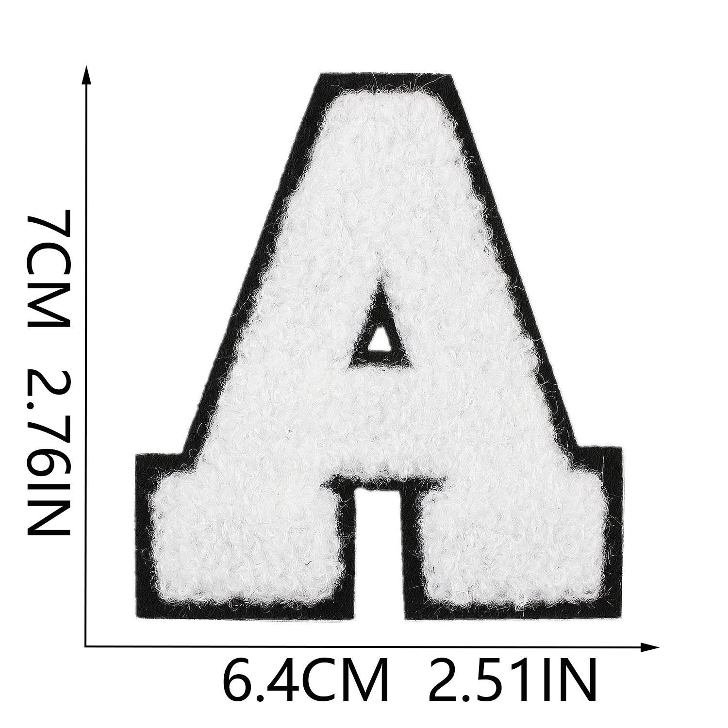 

White 7Cm English Letter Embroidery Cloth Sticker Computer Embroidery Label Clothing Accessories Decorative Embroidery Sticker Ironing Stamp A_3 pieces