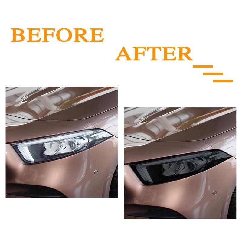 Für Mercedes Benz A-Klasse W176 W177 A45 A35 AMG 180 Auto Scheinwerfer Tönung Schwarz Schutzfolie Transparent TPU Aufkleber Zubehör VS3
