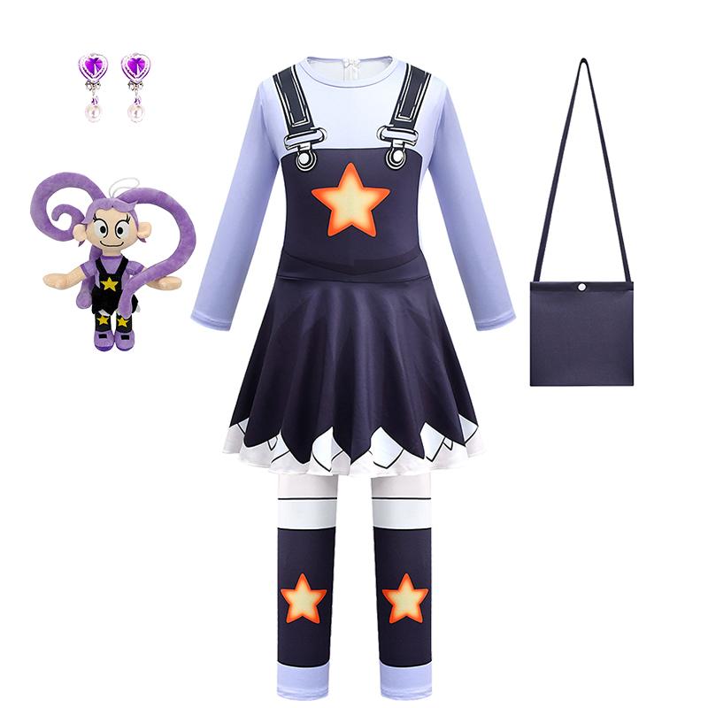 Adventure Game Poppy Girls Outfits Halloween Cosplay Lily Birthday Party Children's Jumpsuit Carnival Performance Kids Clothes