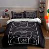 Basketball-Strategie-Diagramm Bettwäsche Bettbezug-Sets Bettbezüge Kissenbezüge Geschenke (1 * Bettbezug 2 * Kissenbezüge, ohne Bettdecke)