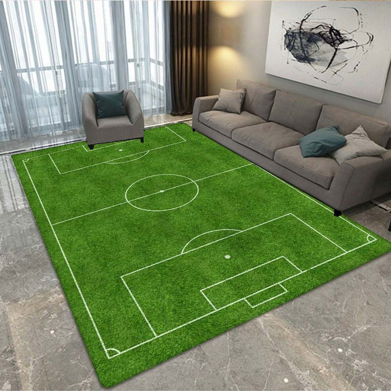 

3D-друкований килим на футбольному полі спальня вітальня диван килим кухонний килимок прикраса дому протиковзкий ігровий килимок 40x60cm