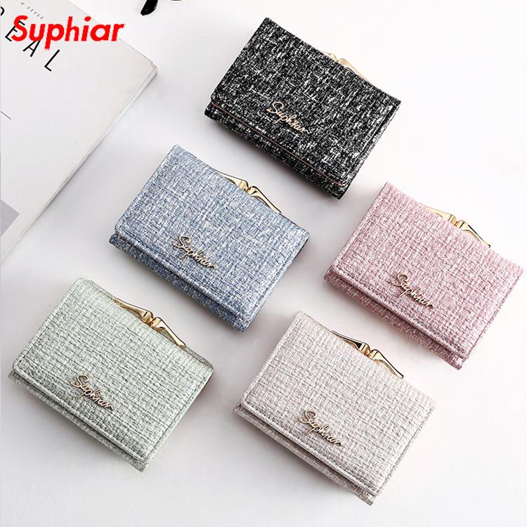 2024 Niedlicher Japanischer & Koreanischer Studentenkartenhalter: Multifunktionale dreifach faltbare Geldbörse, anpassbare Damen-Geldbörse im Duftstil