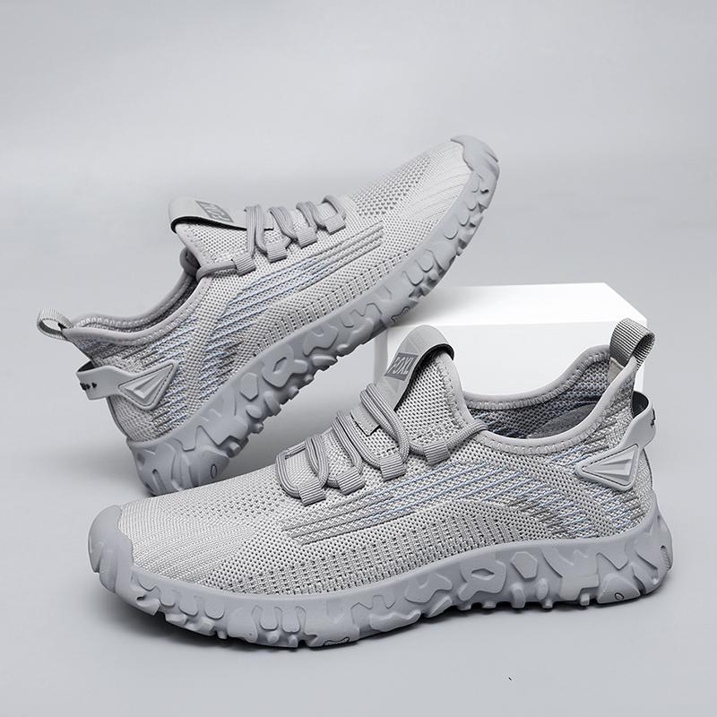 Men's Casual Shoes, Sports Shoes, Autumn Breathable Running Shoes, Fly-Woven Mesh Men's Shoes, Hollow Travel Shoes