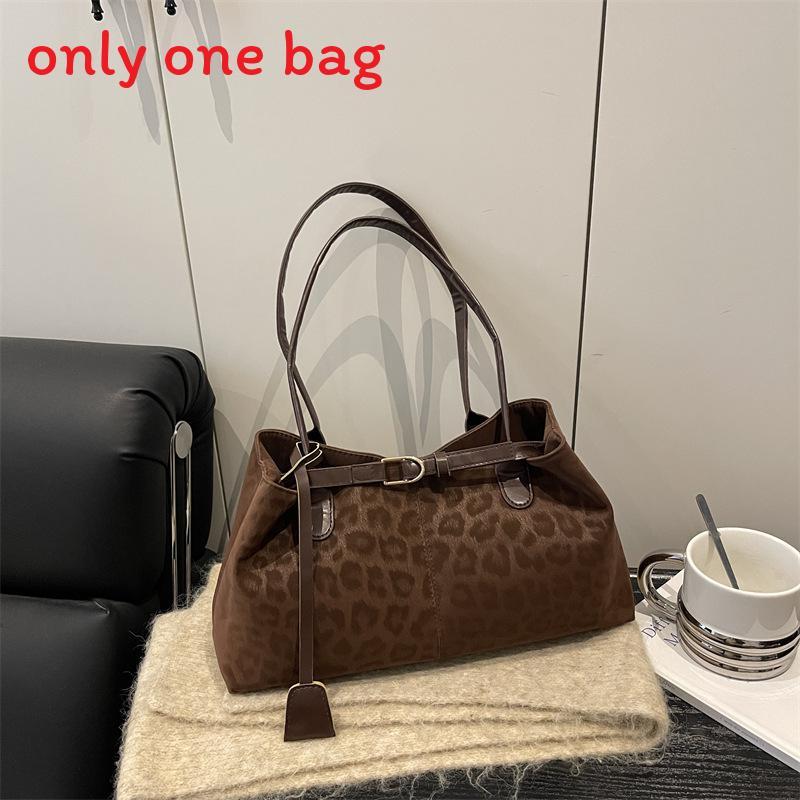 Pu-Schultertasche mit Leopardenmuster für Damen mit Gürteldekor für den täglichen Freizeitgebrauch