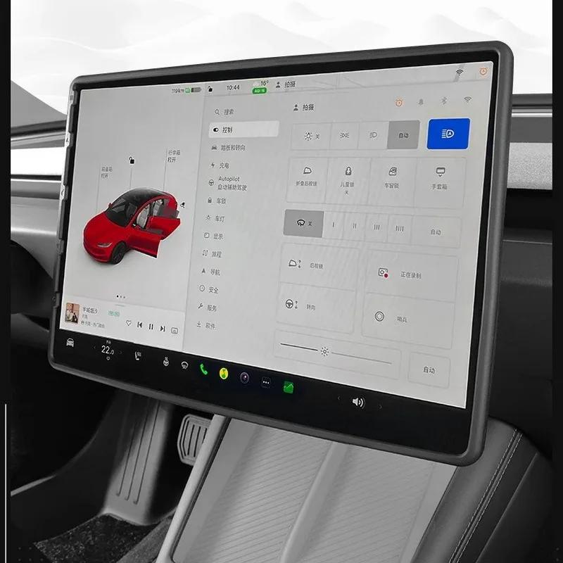 Screen Protector Frame Edge for Tesla New Model 3 Y Juniper Highland Display Protective Cover Sunglasses Case Card ETC Organizer