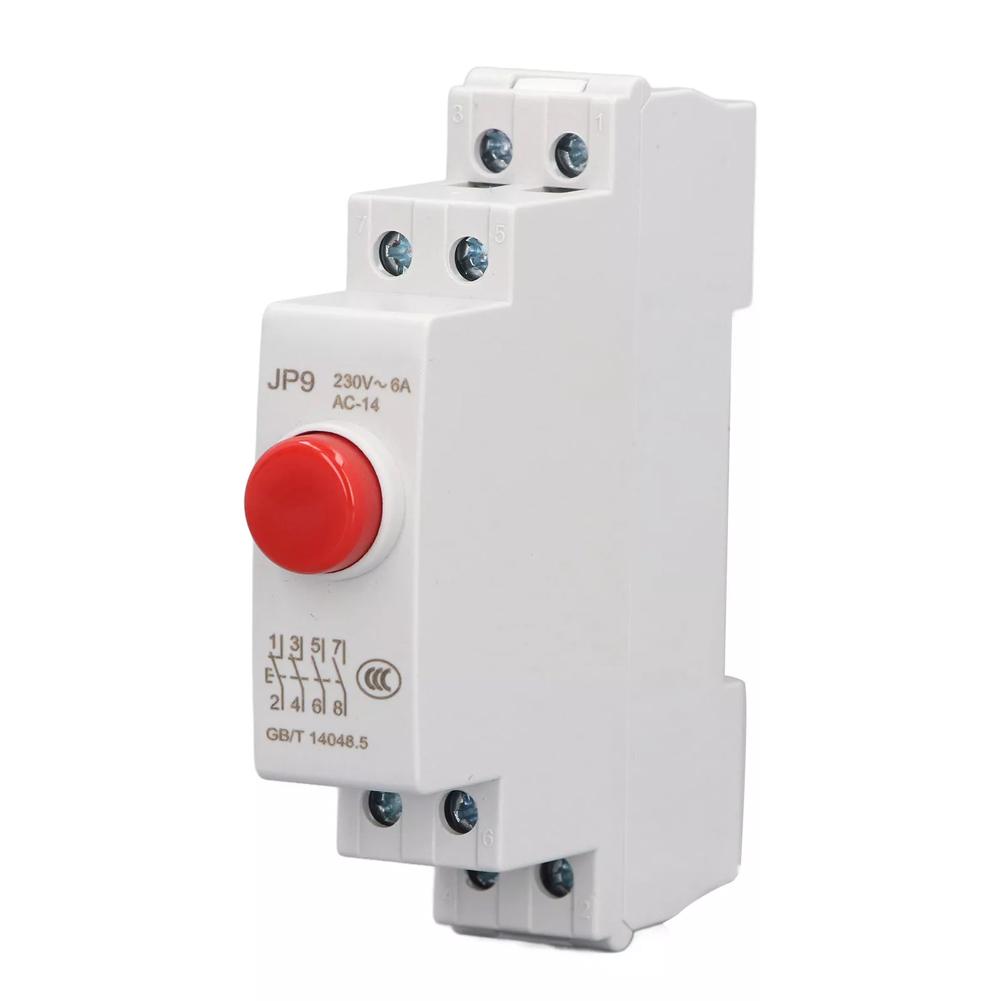 

Button Self Reset Din Rail Type Cease Starting Power Switch Modularity With LED Pilot Lights Lamp DC/AC220v 110v 24v Red Green червоний