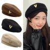 Woolen Women Beanies Cap Breathable Love Painter Hat Elegant Vintage Heart Berets