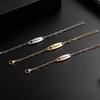 Atoztide Engrave Name Date Bracelet Stainless Steel Hollow Heart Jewelry For Kids Adjustable Paperclip Chain Personalized Gift