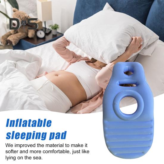 Nafukovací těhotenská podložka na jógu Ergonomická PVC podpůrná matrace na spaní s otvorem Vodotěsná Úleva od těhotenských bolestí Vzduchová matrace na celé tělo Polštář Podložka