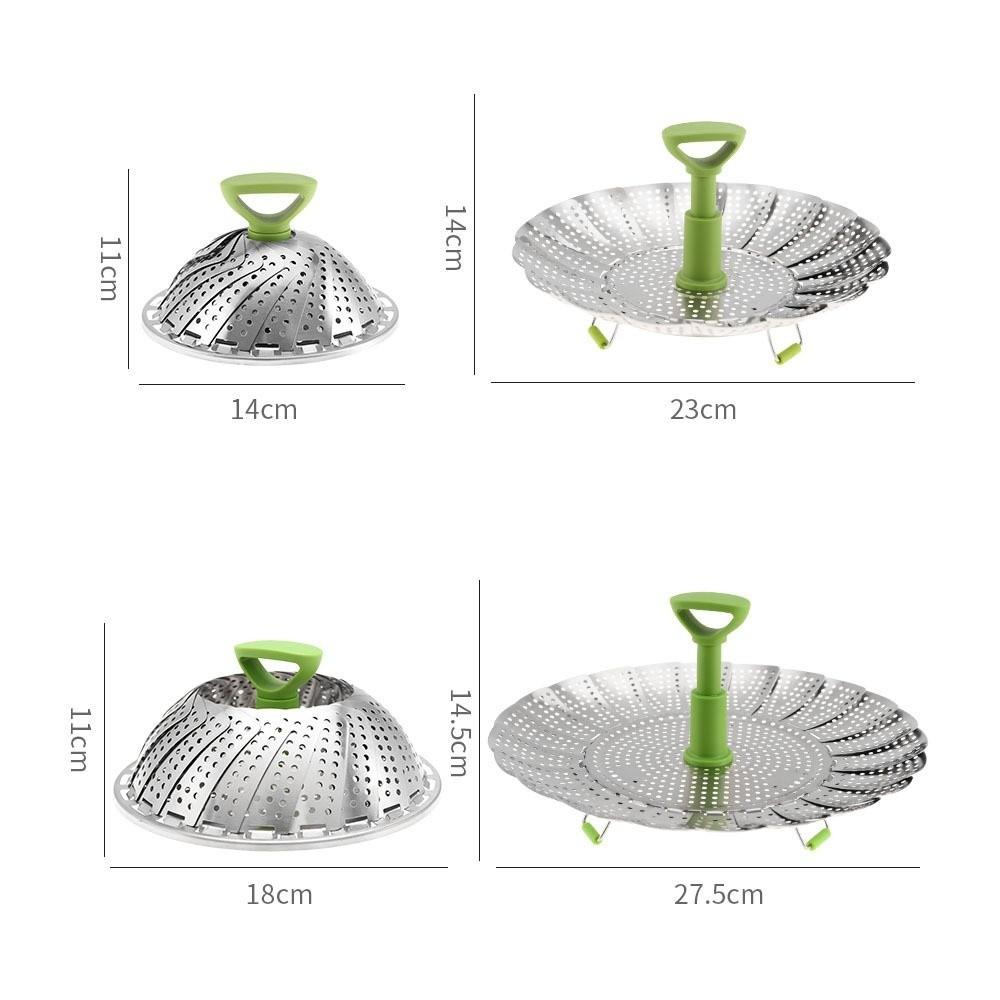 Folding Design Folding Food Steamer Stainless Steel Mesh Steamer Rack  Cooking Cookware