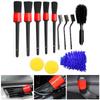 12pcs/Set Tire Brush Car Cleaning Brush Kit Dashboard Car Detailing Brush  Car Seat Cleaning