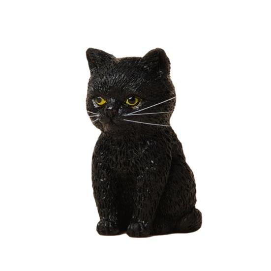 Cat Ornament Resin Statue Handmade Realistic Cat Figurine Home Office Desktop Living Room Decoration