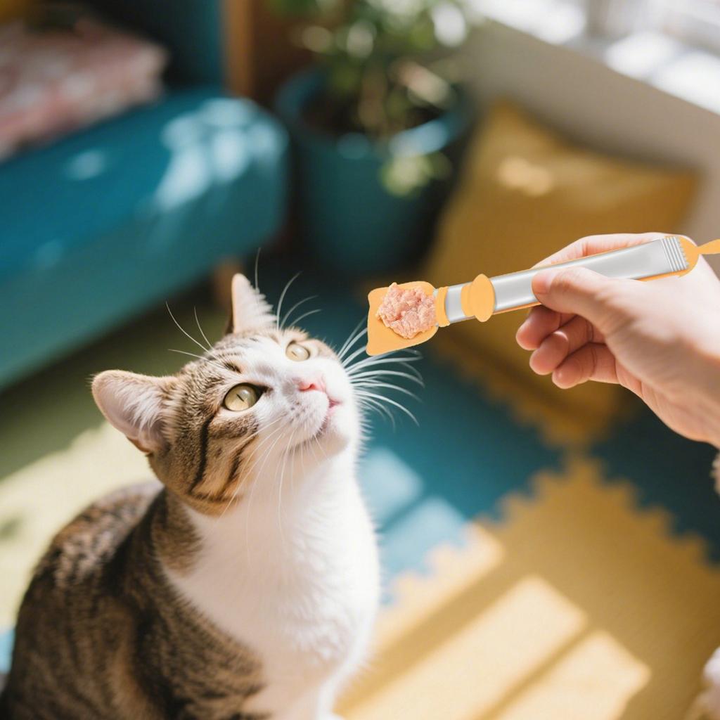 Cat Strip Feeders Spoon,Cute Cats Spoons Pet Food Mixing Spoon Multifunctional Lickable Feeding Dispenser For Cat Liquid Snack And Wet Food