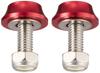 Creative Factory POSH License Plate Cap Bolt 200381 C.F.POSH & Nut, Red,