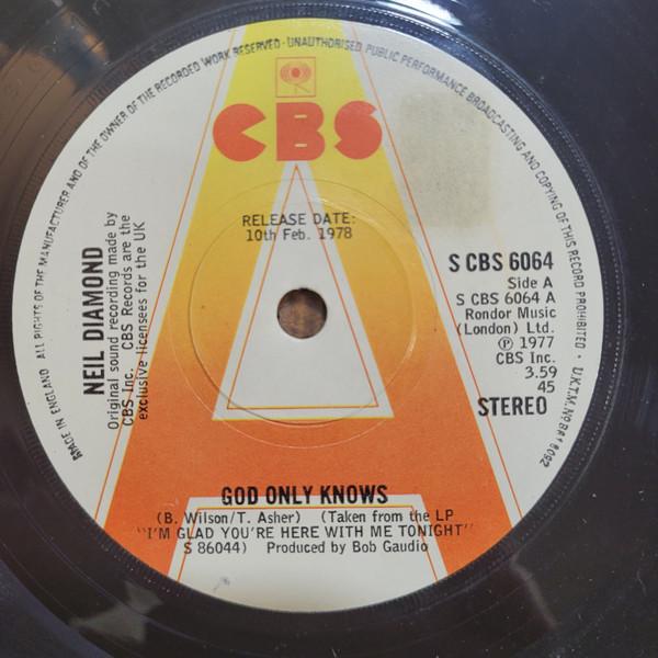 

7inch Record NEIL DIAMOND - God Only Knows SCBS6064PROMO CBS 1978 UK Rock Used