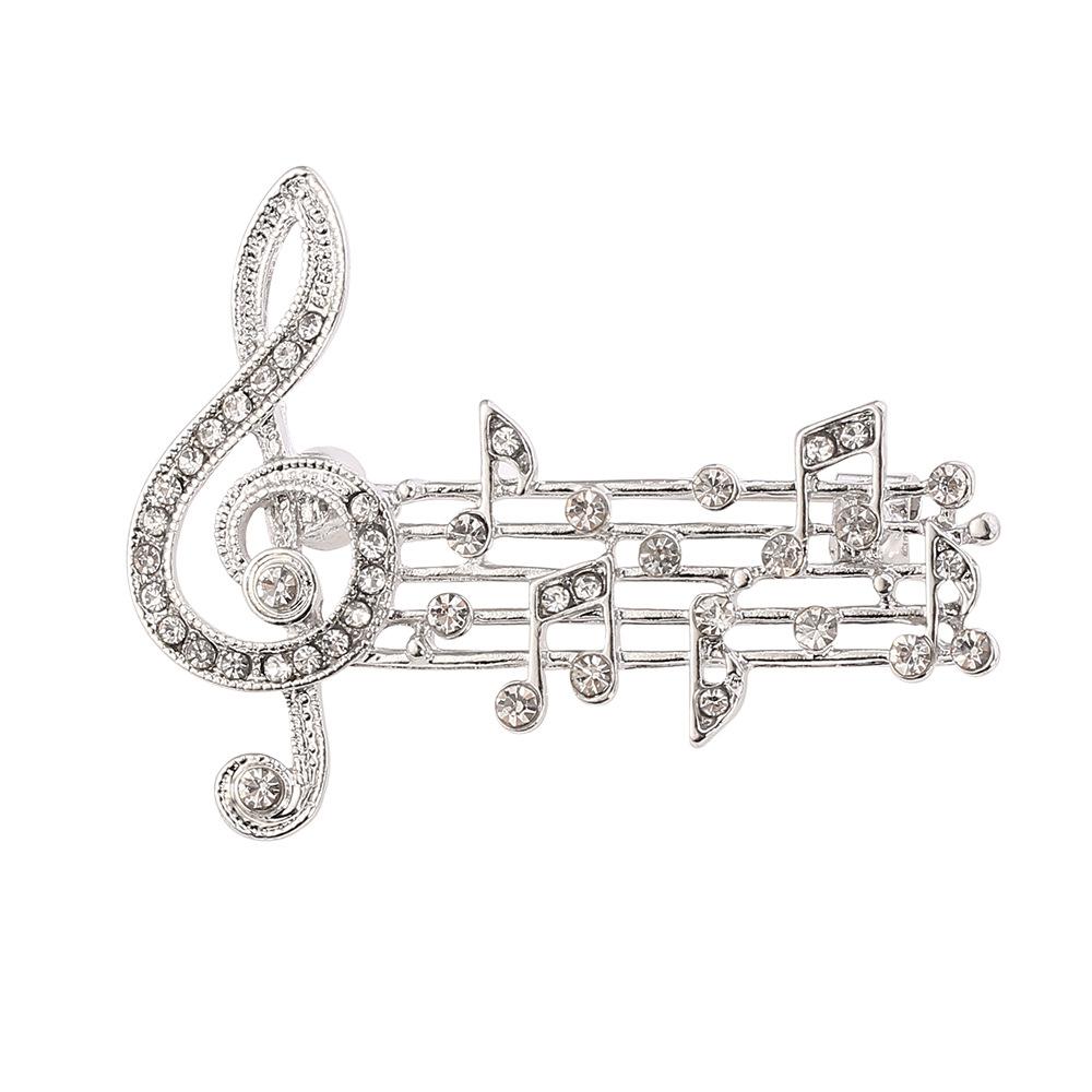 Music Note Microphone Brooches Fashion Metal Pins Special Badge for Women Men Student Musician Backpack Lapel Pin Jewelry