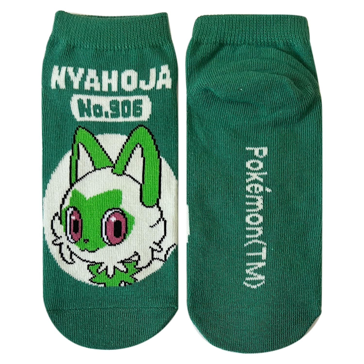 

Носки Pocket Monsters Pokemon Nyaoha Logo Green [Small Planet] женские зелёный