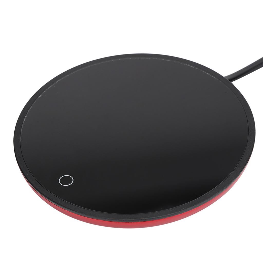 Elektrische Wasserdichte Touch Heiztasse Untersetzer Wärmepad für Kaffee Tee MilchRot US 110V