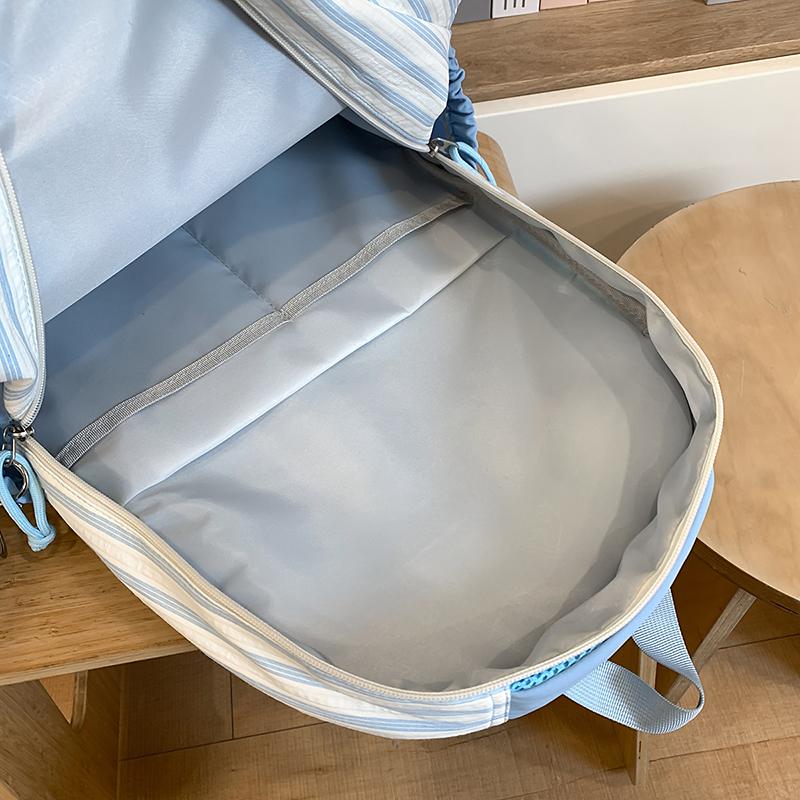 Gestreifter Rucksack für Gymnasiasten mit hoher Kapazität