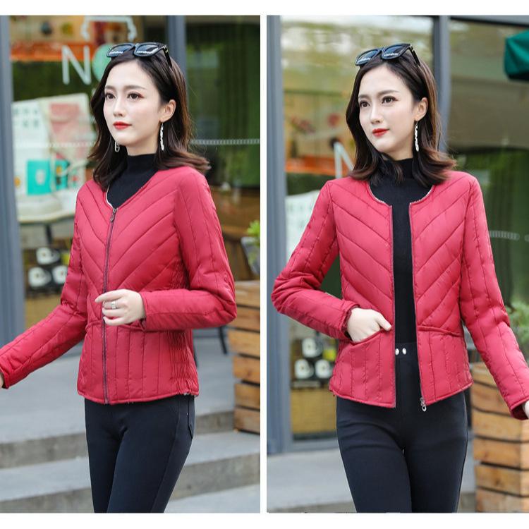 Medium velvet vest liner thickened padded jacket women's winter short padded jacket plush casual long-sleeved padded jacket