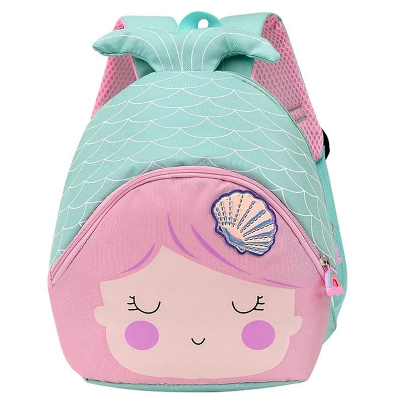 

Kindergarten Sequin Princess Toddler Backpack Cartoon Fishtail Backpacks For Kids Cute Mermaid Children S School Bag Purse Girls зелёный