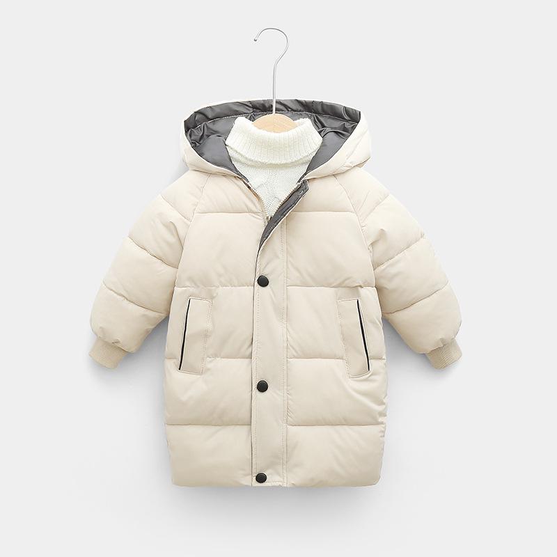 Kids' Mid-Length Winter Cotton Jacket for Boys & Girls - Korean Style