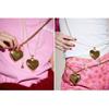 Beads Necklaces Heart Pendant Choker Alloy Material Long Shoulder Strap Jewelry Cloth Accessories Perfect for Woman Girl