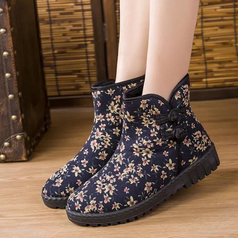 Fashion Internet Celebrity Snow Boots Winter Plush Warm Anti Slip Comfortable Short Boots Outdoor Street Flat Casual Shoes 2024