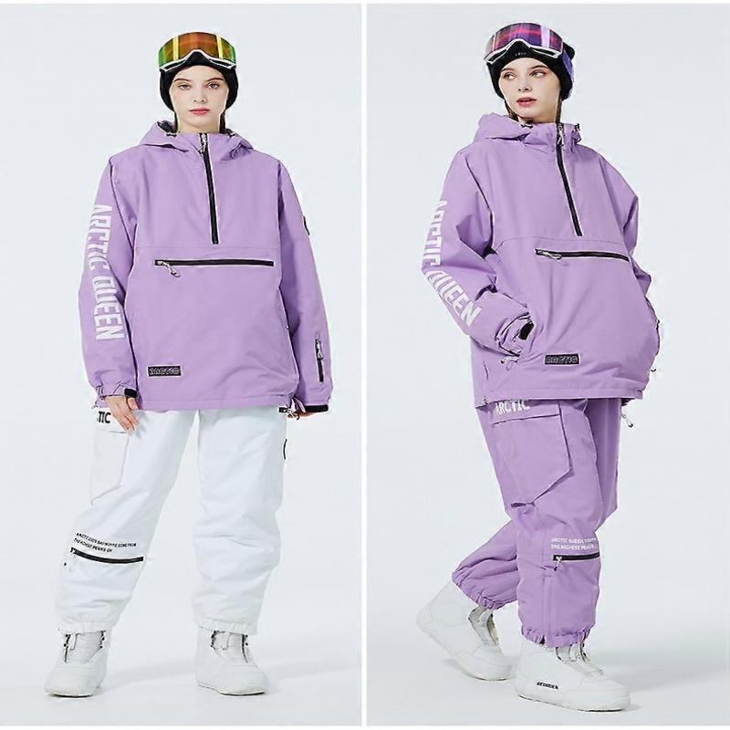 Damen Herren Isolierte Wasserdichte Snowboard Bergjacken mit Kapuze Skimantel Snowboard Winter Skianzug