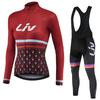2026 Long Sleeved Cycling Suit Set  Women's Cycling Bib Women's Exclusive Seat Cushion Autumn Winter Cycling Sportswear Set Road Cycling Top