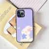 Cloudy Bunny Phone Case For iPhone 17,16,15,14,13,12,11 Plus,Pro Max,XS,Colorful Silver Phone Case Funda Cover