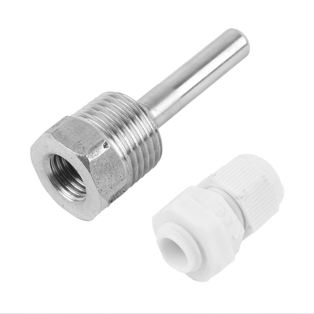 Stainless Steel Thermowell L30-300mm 1/2 BSP G Thread For Temperature Sensors Fit Dia 6mm Tube  Thermometer Hygrometer