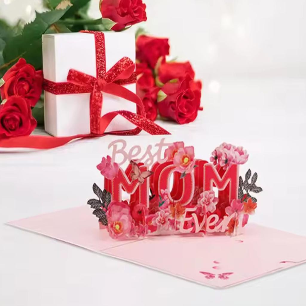1pc-Mothers Day 3D Pop Up Bouquet Greeting Card Creative Flowers in Hand To Thank The Blessing Card for Birthday Wedding Gift