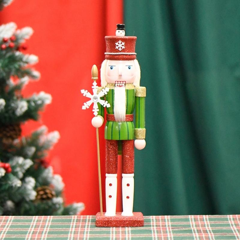 Personalized Nutcrackers Figurine Stylish Festival Figure Nutcrackers Ornament Wood Table and Shelf Decors