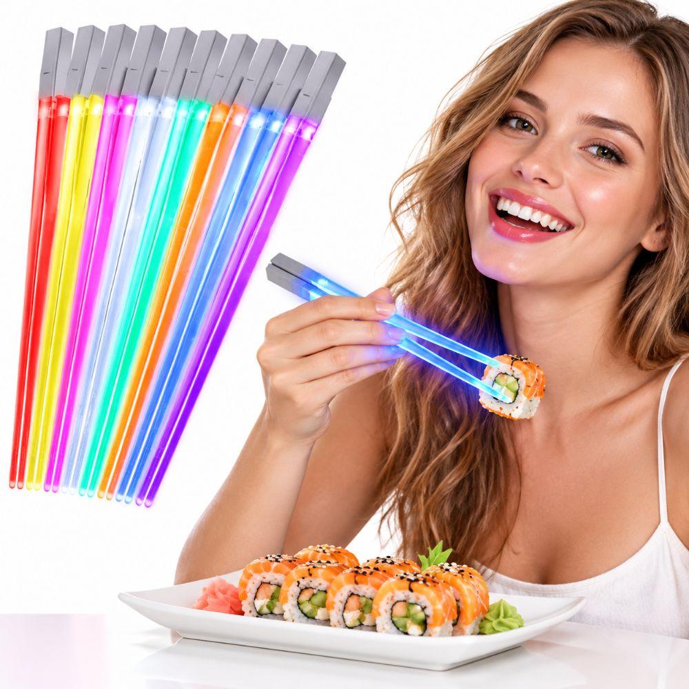 Flashing Light LED Light Up Chopsticks Multicolor Light Sticks Gifts Light Up Sticks Party