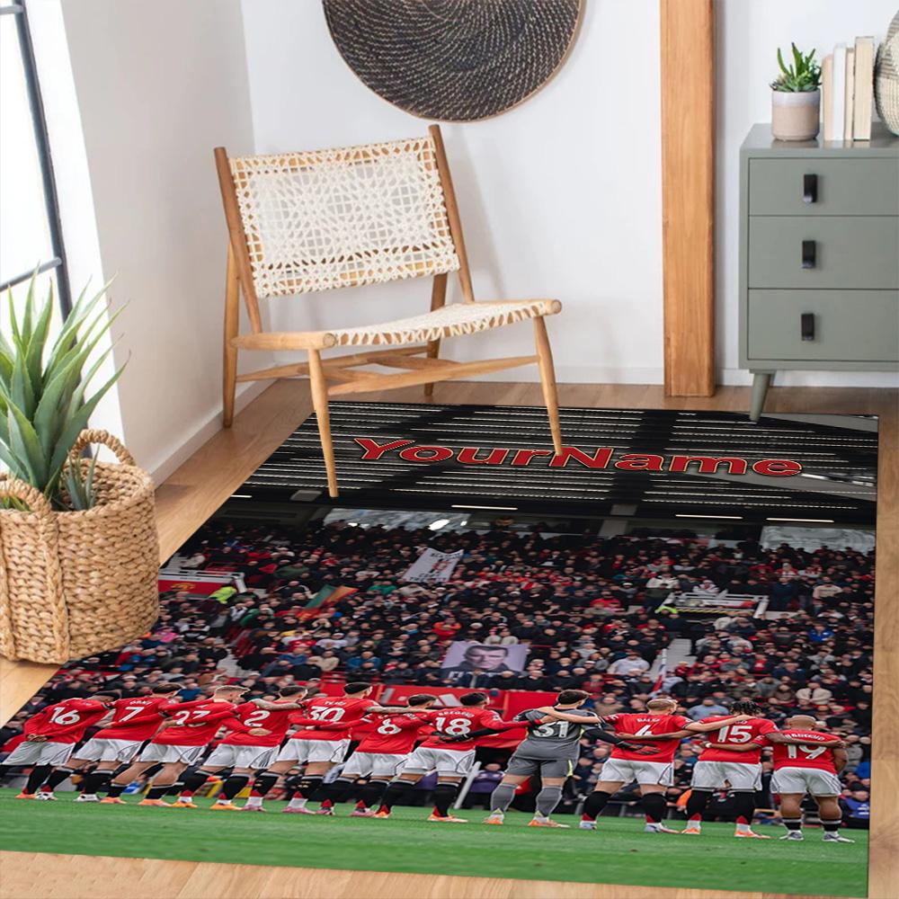 Manchester Personalized Name Carpet Suitable for Dormitory Playrooms Study room Foyer Anti-slip Rug Office home decor Gift for Festivals