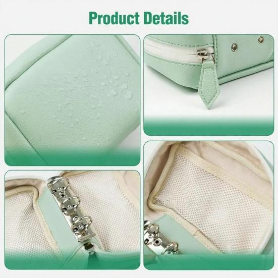 Pill Organizer with 14PCS Clear Zipper Bags Inside Medicine Case Waterproof Portable Travel Storage Holder for Daily Supplements