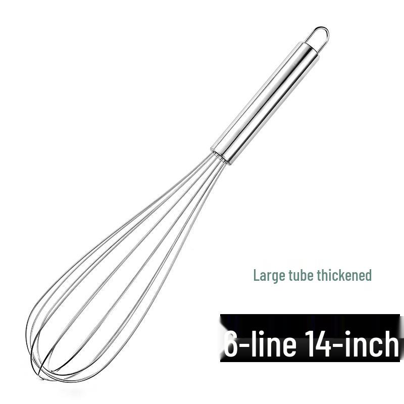 Stainless Steel Semi-Automatic Whisk Set - Manual Thickened and Mini Silicone Whisks