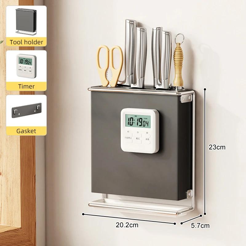Kitchen Knife Drying Holder With Drainer Integrated Knives Chopsticks Fork Spoon Storage Rack Sink Utensils Organizer Container