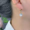 Elegant Opal Dangle Drop Earrings Fashion Rhinestone Pendant Earrings For Women Girls Luxury Jewelry