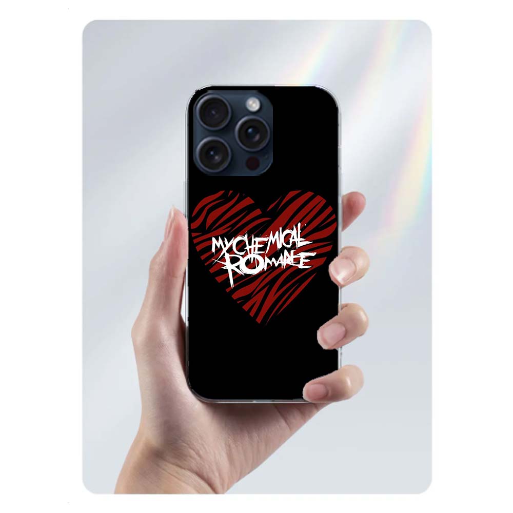 My Chemical Romance MCR Clear Phone Case For Iphone 17 Air 16 Pro Max 15 Pro 14 Plus 17E 16E 11 13 12 Mini Cover Cases Fundas Ce