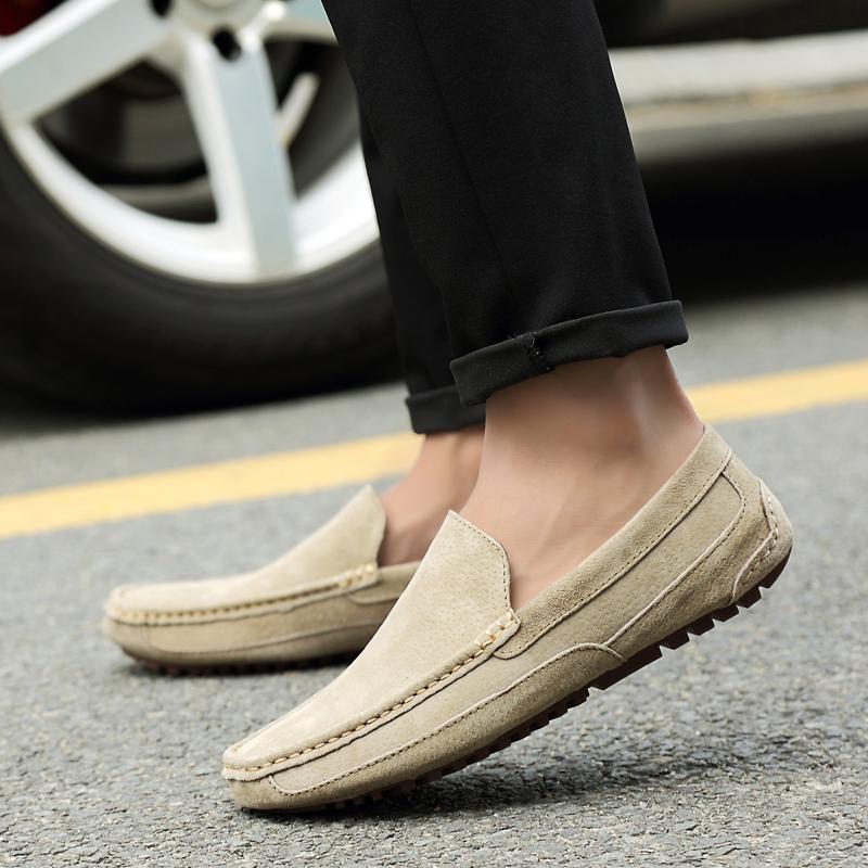 Men’s Moccasins Driving Shoes Comfort Flats Casual Slip On Plus Size Suede Shoes for Men Over Sized