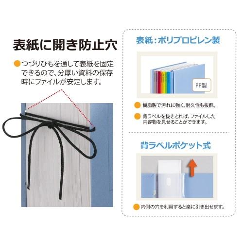 Plus Flat File A4 Vertical 2 Holes Back Width Stretchable Cenovus EX 5 Books Gray