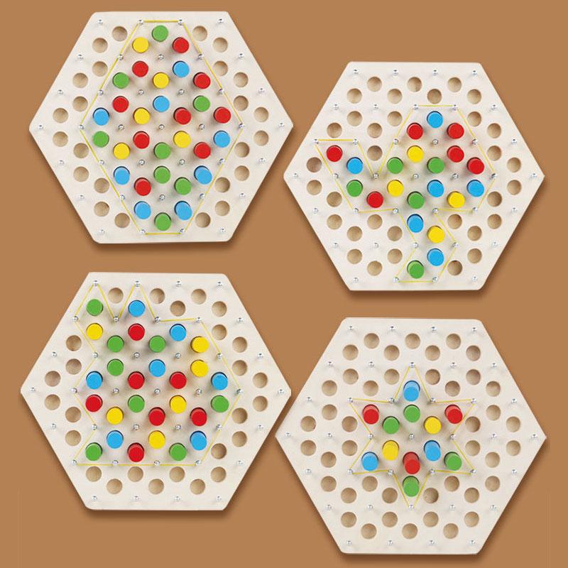 Chain Battle Chess Puzzle Game Geometry Chess Desktop Game Rubber Band Training Family Interaction Exercise Thinking Toys Gift