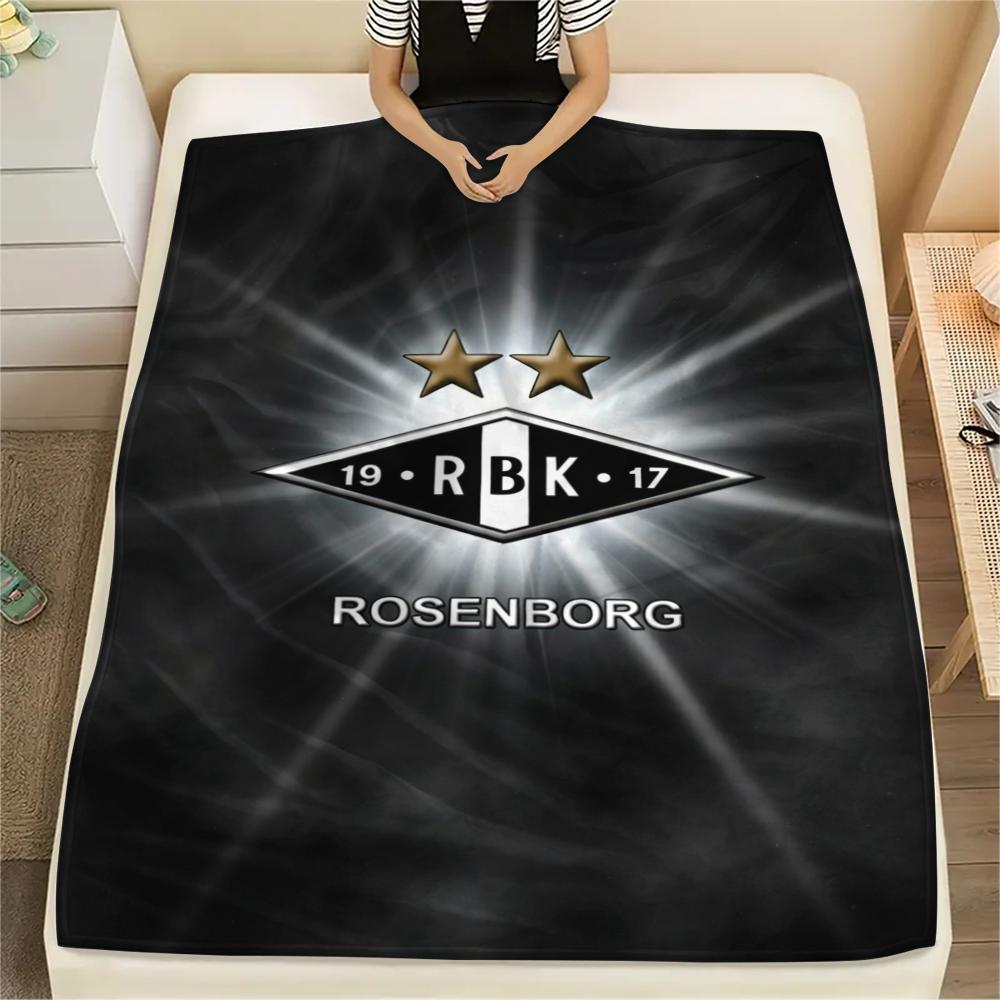 1PC Rosenborg Ballklubb Print Flannel Blanket, High Quality Comfortable for All Seasons, Home Decor, Warmth and Comfort, Perfect for Christmas Gifts