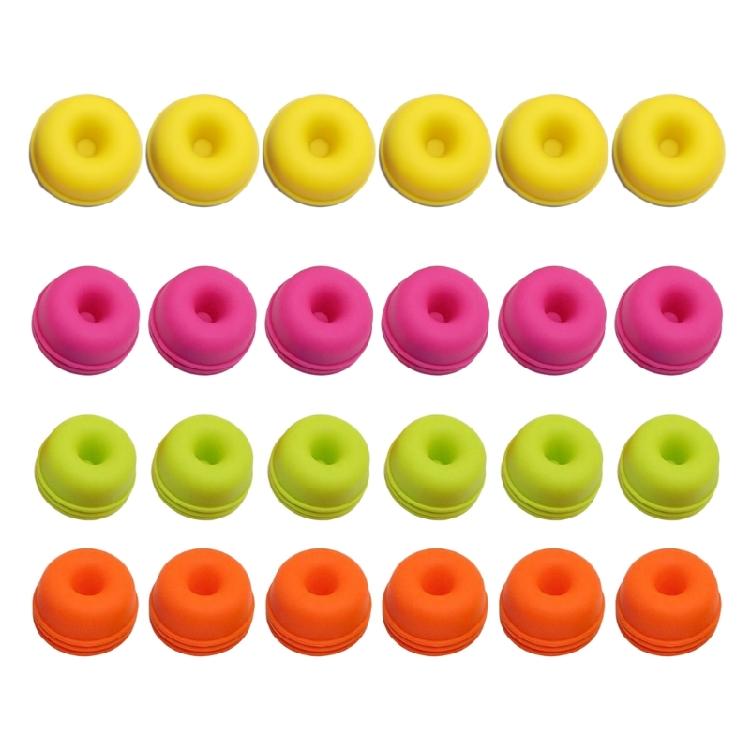 Pack of 24 Silicone Baking Molds for Muffins Doughnuts Nonstick Flexible Cake Pan Family Use Easy Demolding Tool