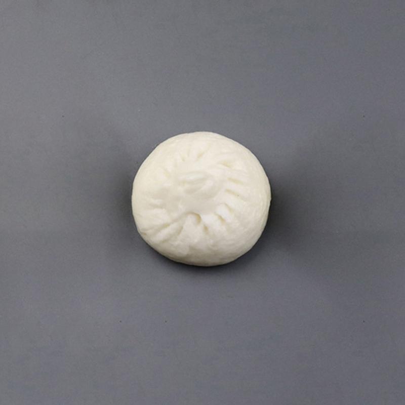 5.5cm Steamed Stuffed Buns Simulation Food Soft Decompress Fidgets Relieve Stress Toy for Adult Kids Kitchen Photo Props