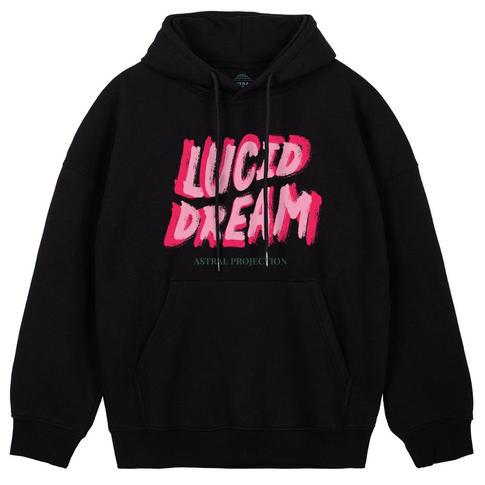 Astral Projection Lucid Dream Oversized Wide Shoulder Hoodie_Black L