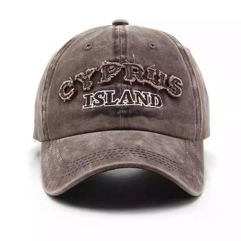 Retro Old Dad Hat Washed Cotton Patch Embroidered Soft Top Baseball Hat