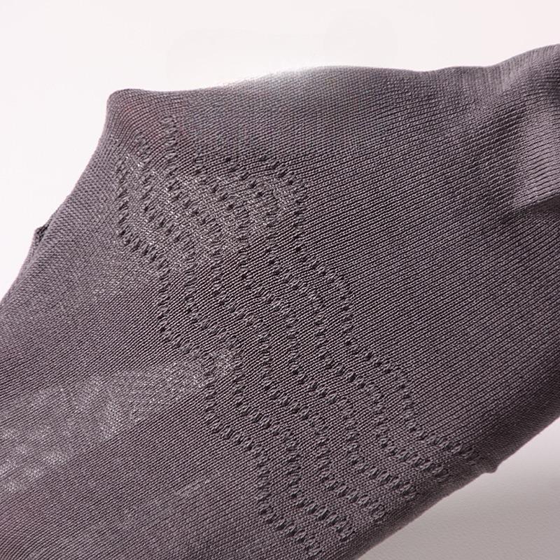 5 Pairs of Four Seasons Men's Simple Mesh Breathable Mercerized Cotton Men's Boat Socks and Business Men's Socks Socks